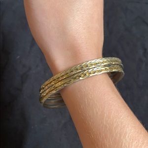 Simple gold bangles